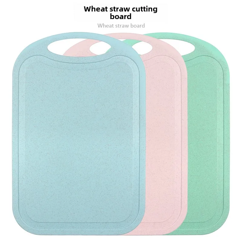 Lightweight Wheat Straw Cutting Board for Home Kitchen Baby Food Fruit Outdoor Portable