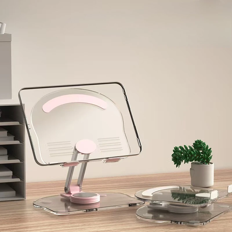 Transparent Acrylic Flat-panel Stand Foldable and Rotatable Multi-functional Desktop Model  Anti-slip and Stable Does Not Shake