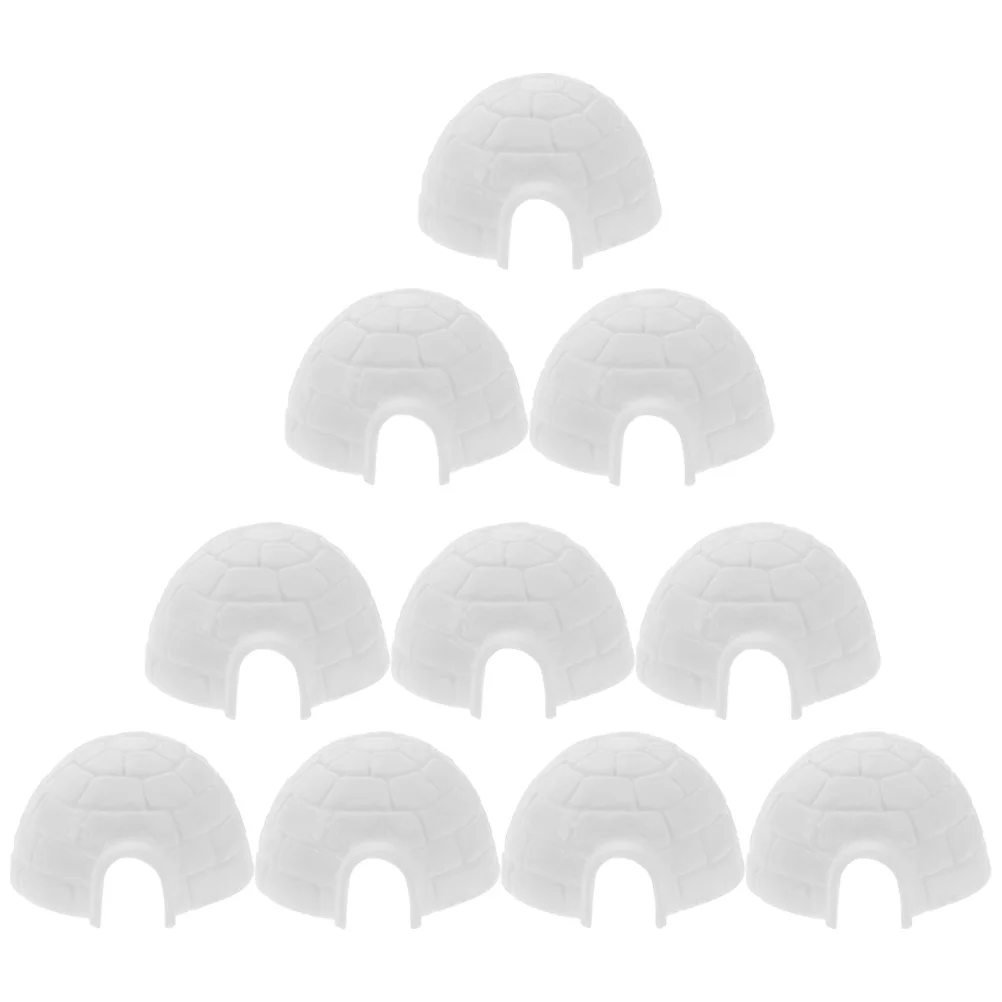 

10 Pcs Igloo Model Toy Mini Toys Ornaments Figurine Figurines for Toddlers Child