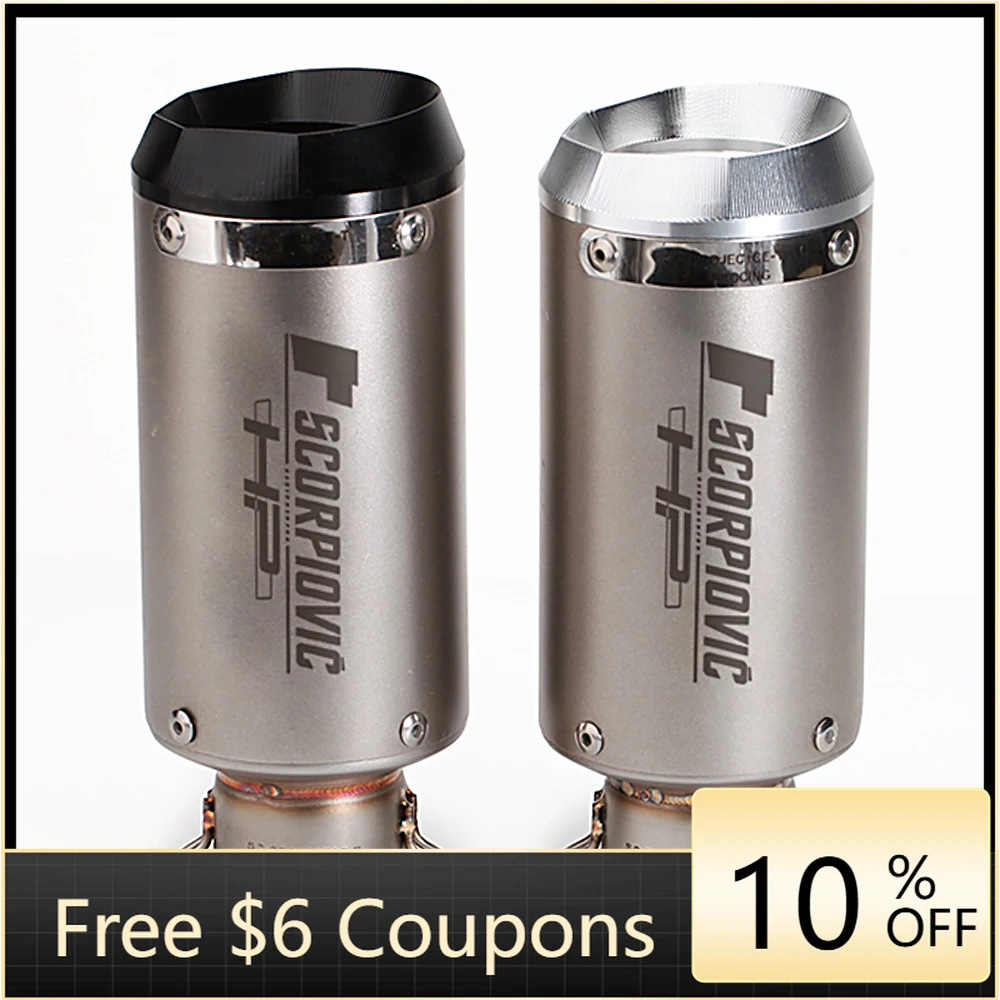 

STLF Stainless Steel Exhaust Pipe Muffler Connection for GSX250 R3 R6 Z800 C9 Motorcycles 51mm System Tail New Condition