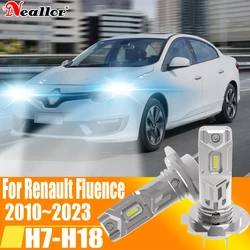 2pcs High Power H7 Led Headlight Canbus No Error H18 Car Bulb 6000K White Light Diode Lamp 12v 55w For Renault Fluence 2010~2023