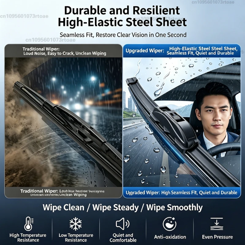 2x Car Front Wiper Blades For KIA K5 DL3 LXS GT-Line EX 2021 2022 2023 2024 Optima Brushes Windscreen Windshield Accessories Arm view 4