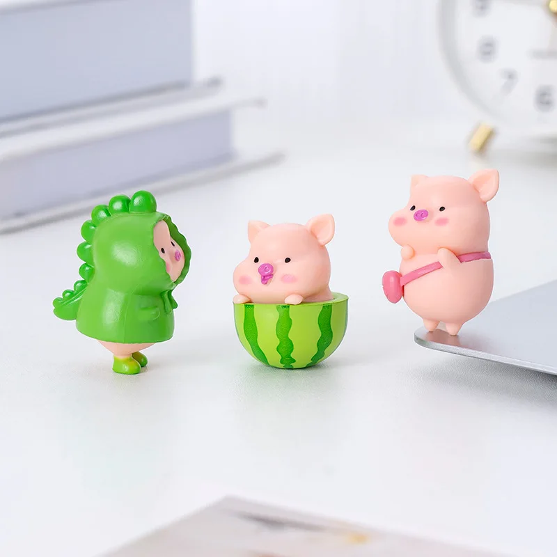 أنيمي الخنزير البري خنزير نموذج مزرعة الحيوان خنزير الأسرة مجموعة التماثيل عمل الشكل ألعاب تعليمية للسيارة ديكور المنزل