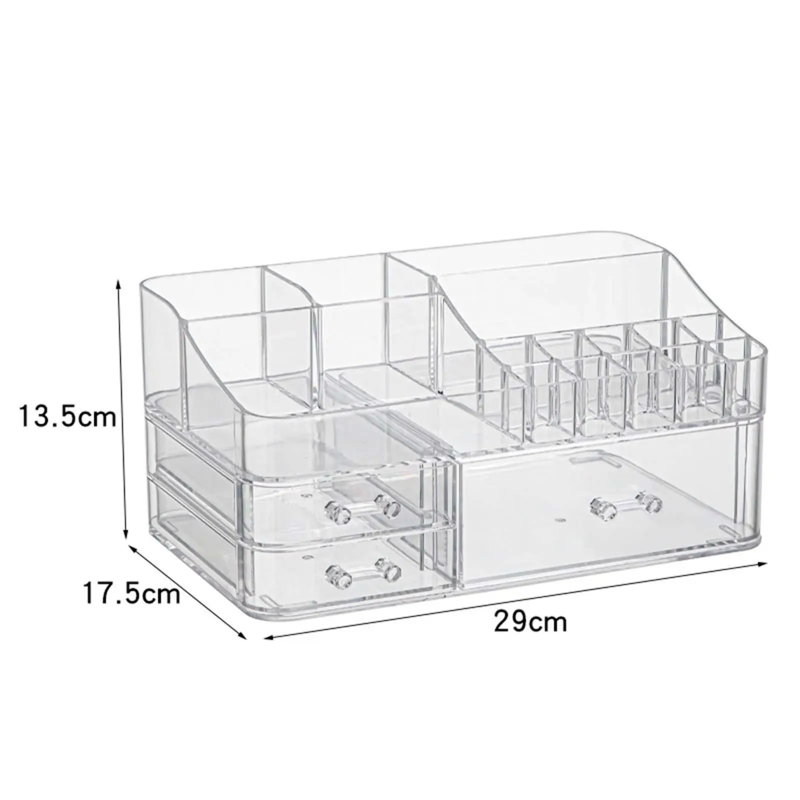 Clear Cosmetics Organizer Box Spacious with Drawers for Litick Hair Accessories Cosmetic Display Case for Vanity Dresser