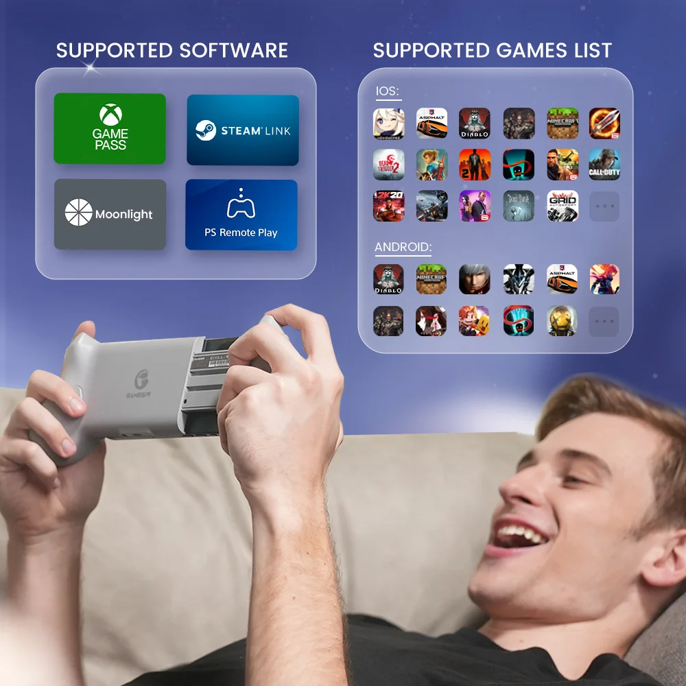 Imagem -02 - Gamesir-gamepad g8 Controlador de Efeito Hall para Iphone 15 Telefone Android Xbox Game Pass Cloud Gaming