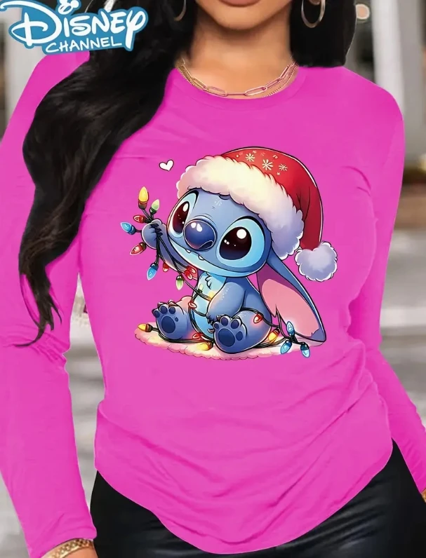 

Disney long sleeved T-shirt for both men and women, stylish, versatile, affordable, and a must-have top for Christmas/