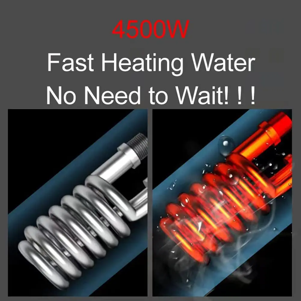 Factory Price 3S Stainless Steel Instant Electric Water Heater LED Temperature Display Plastic RV Compatible Kitchen Tap Faucet view 2