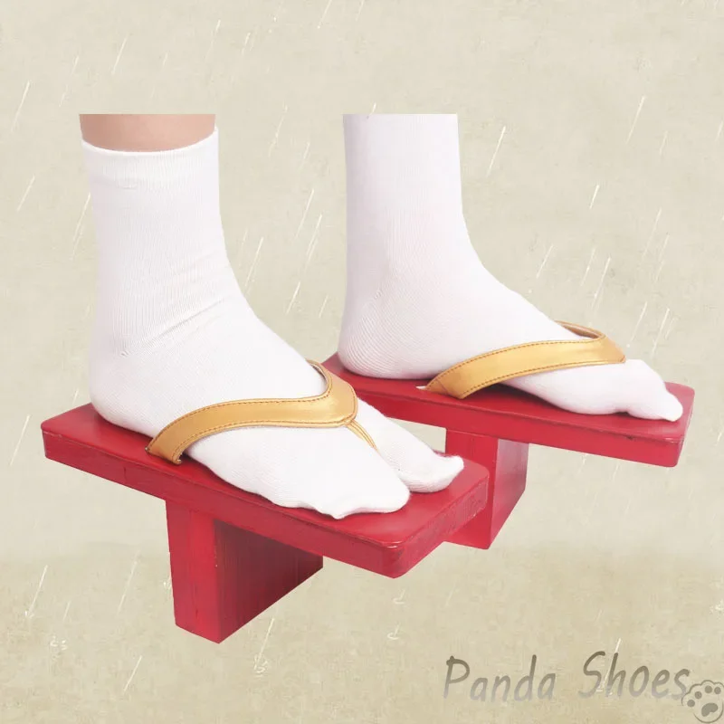 Genshinimpact Kujou Sara Cosplay Shoes Anime Game Cos Clogs Red Boots Kujou Sara Cosplay Costume Prop Shoes for Halloween Party