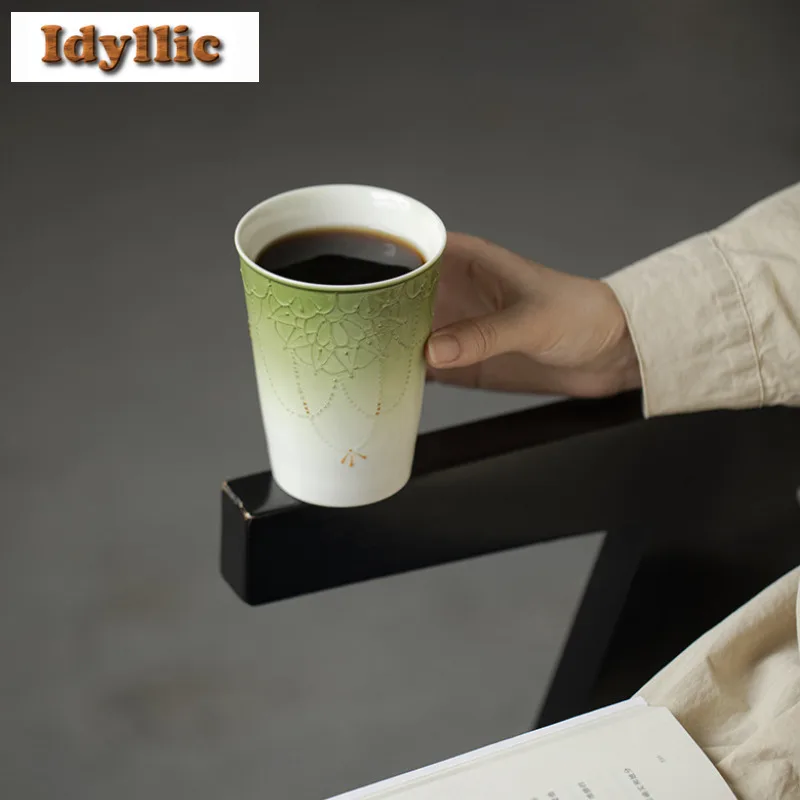 330 مللي أريتا الخزف حبة الستائر كولا القدح ماستر القدح فقاعة فنجان الماء الساخن البارد إبريق جهاز تدفئة محمول عناصر الشاي الديكور الحرفية #4