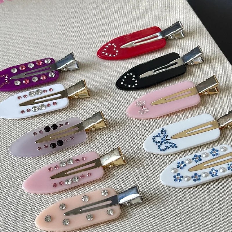 

Sweet Love Heart Rhinestone Bangs Clips Sweetheart Design Hair Clip Hairpin Hair Accessories for Women Girls Party Travel Gift