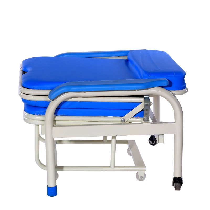 Multipurpose Portable Hospital Furniture Adjustable Nursing Accompany Folding Escort Chair