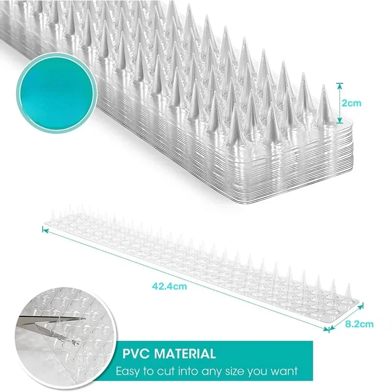 1Pc Plastikowy odstraszacz ptaków Kolce Ogrodzenie Ściana Kot Kolce przeciw gołębiom Przeciw ptakom Zewnętrzna wiewiórka Ogrodzenia ogrodowe