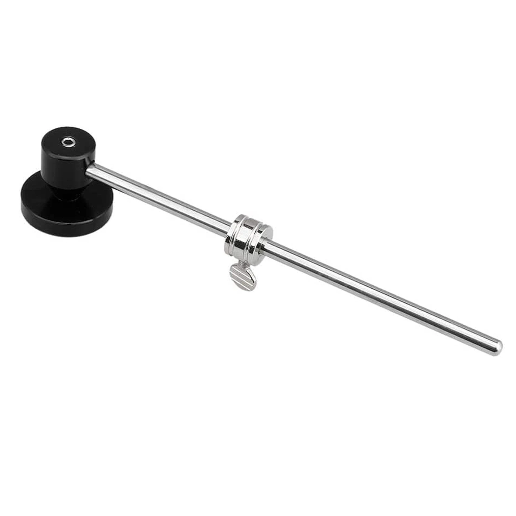 2X batidor de tambor de bajo, batidor de Pedal de tambor de aluminio con silicona para pieza de tambor, instrumento de percusión (negro)