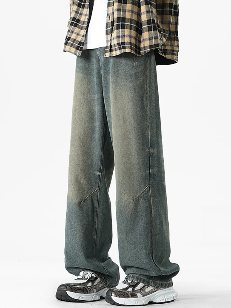 

Мужские винтажные джинсы Waed: модные, прямые, слегка расклешенные, в пол, износостойкие, для молодежи