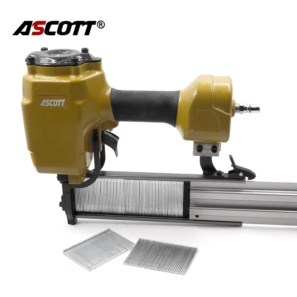 

Air Stapler ST64C Pneumatic Concrete Nailer Upholstery Nailing Gun 18-64mm Steel Nails for Siding Roofing Fencing