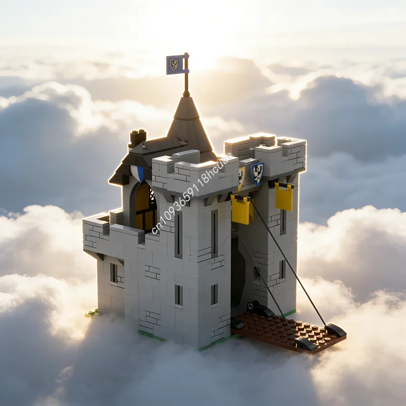 

593pcs MOC Black Falcon S Fortress Castle Falcons Model Building Blocks Architecture Idea Christmas Gift Toys Education Brick