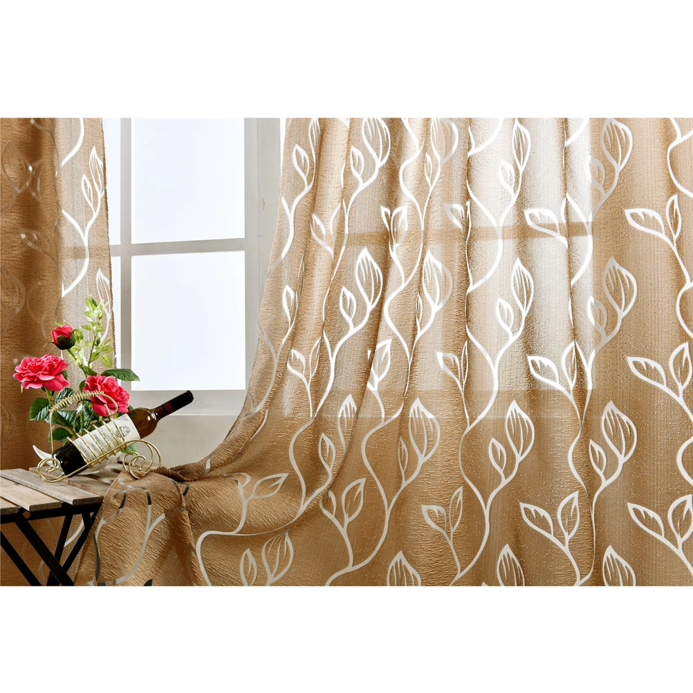 Translucent Voile Curtains Delicate Texture Sheer Rod Pocket Window Tulle Privacy Light Hall Kitchen Bedroom Living Room Dining