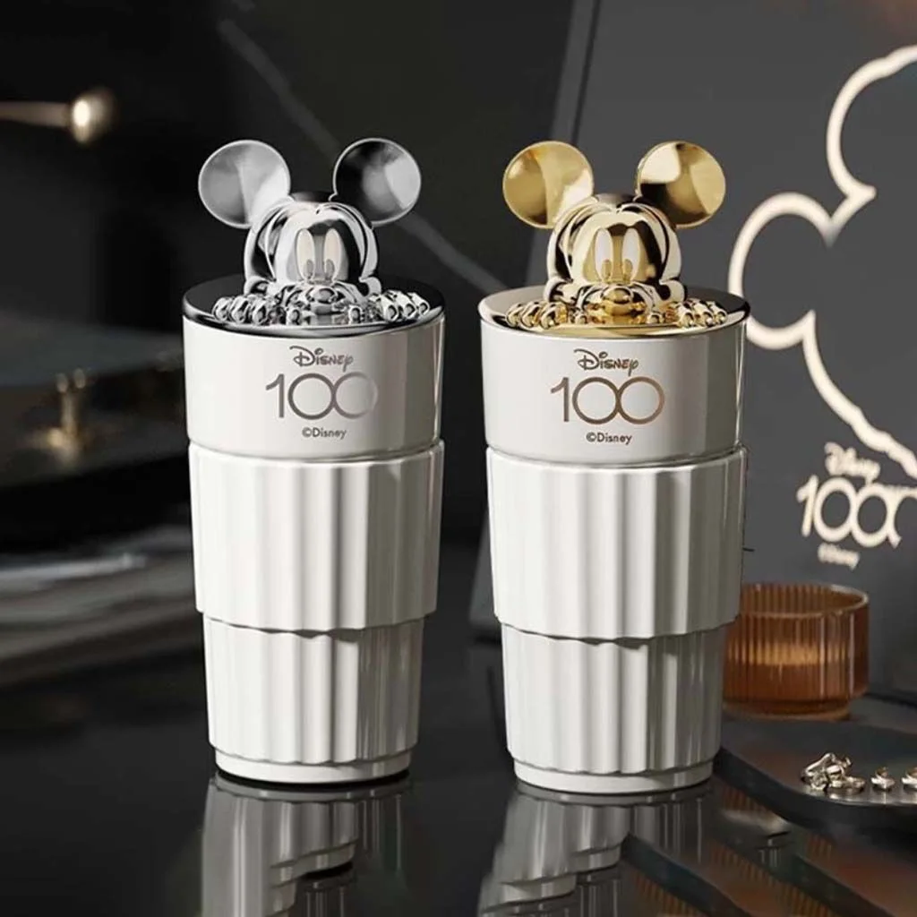 Disney Cartoon 100° anniversario Topolino Minnie Tazza d'acqua per bambini Tazze in ceramica Manico Tazza da caffè