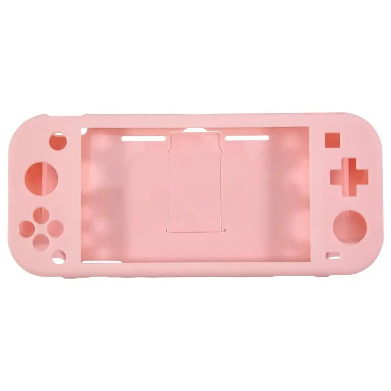 

ABSK-Pink Protection Case For Switch Lite With Kickstand Hard Case For Switch Lite Games Console With Stand