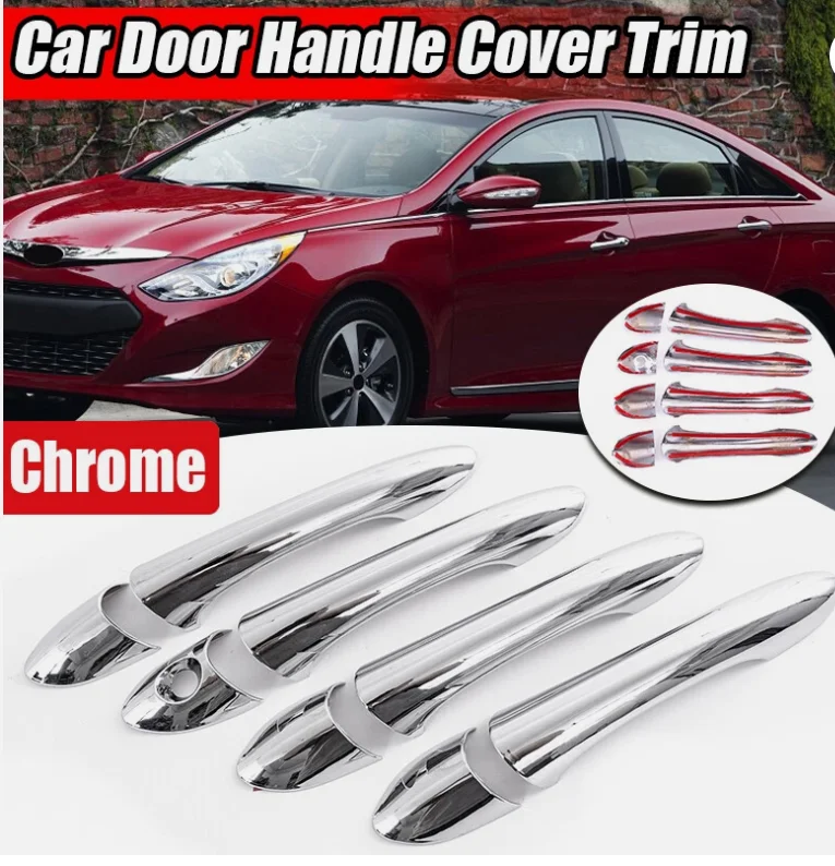 Exterior Door Handle Cover Trim Chrome Fits for Hyundai Sonata I45 YF 2011-2014