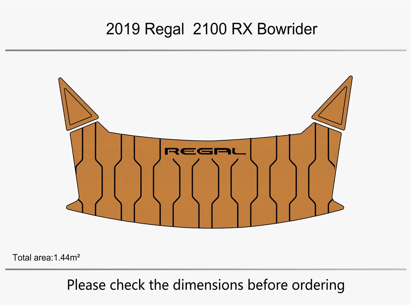 2019 ملكي 2100 RX Bowrider 1/4 "6 مللي متر إيفا رغوة عدم الانزلاق بولي كلوريد الفينيل خشب الساج التزيين البحرية حصيرة سيديك أكوا السجاد أرضية بحرية #2