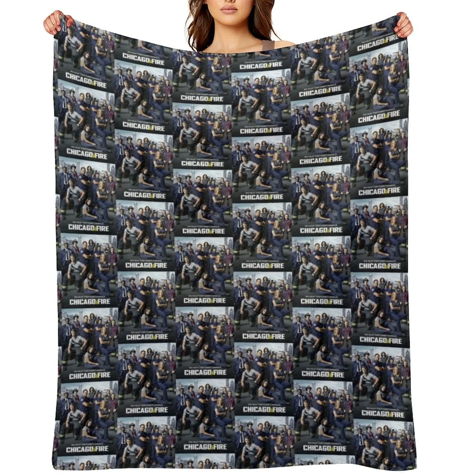 

Chicago Fire Throw Blanket Decorative Beds Soft Plush Plaid Soft Quilt Blankets