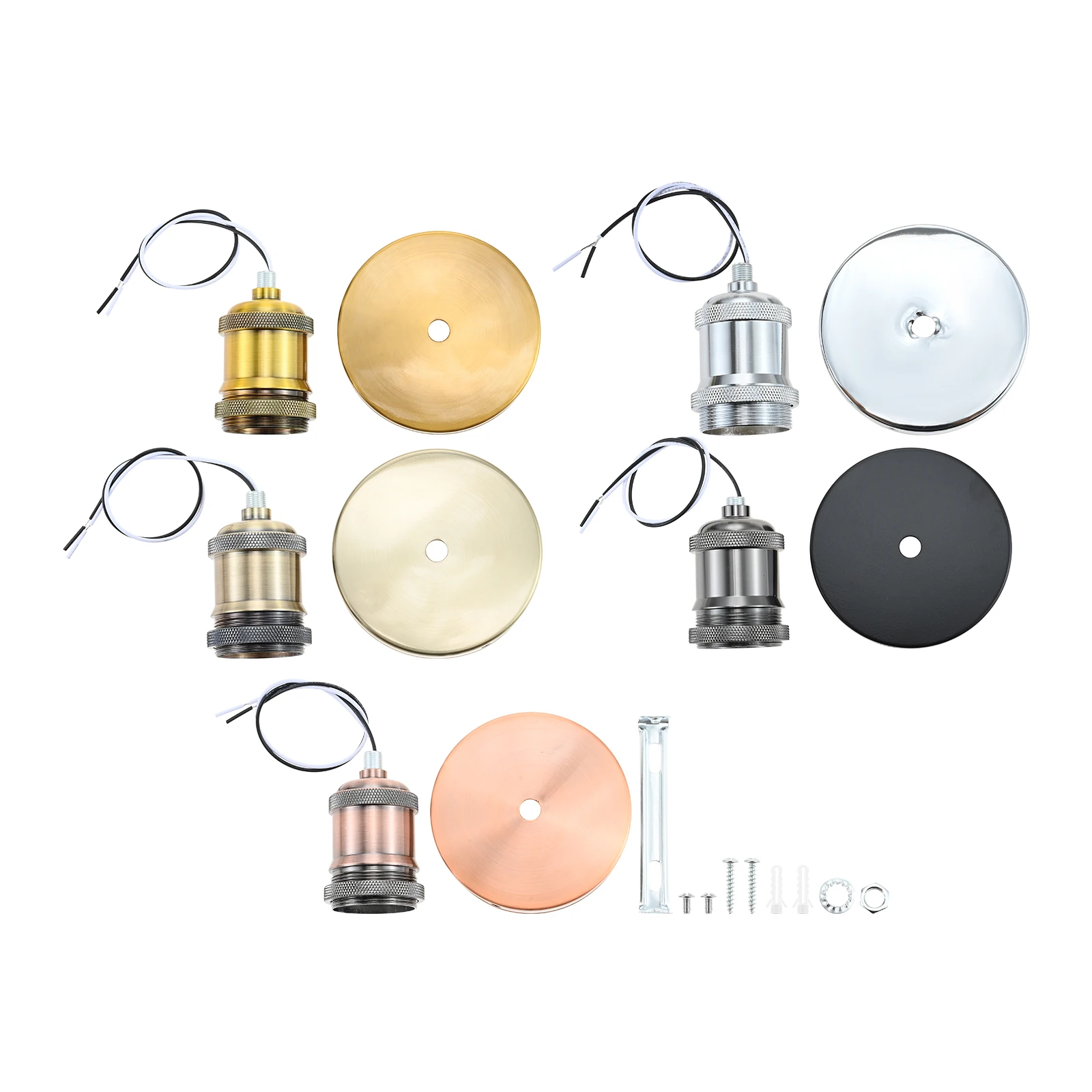 

E26 E27 Патрон с винтовой головкой 100-240 В Потолочный светильник Настенный светильник Держатель лампы для дома Кухня Спальня Гостиная Кофейня