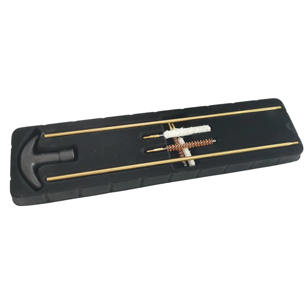GAMO-Kit de limpieza de Rifle de aire táctico, 4,5mm, 5,5mm, cepillo de alambre de limpieza de barril, fregonas de lana para caza, 177, 22 Rifles y