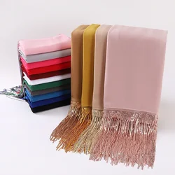 New tassel sequined bag head scarf, pearl chiffon material, Malaysia and Indonesia scarf.