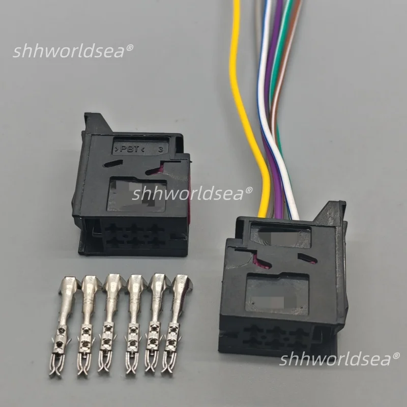 1Sets 6 Pin Way Auto Hinten Licht Lampe Rücklicht Stecker Stecker Mit Kabelbaum Kabel Für Audi A1 A3 Q3 6Q 0 937 702 6Q 0937702