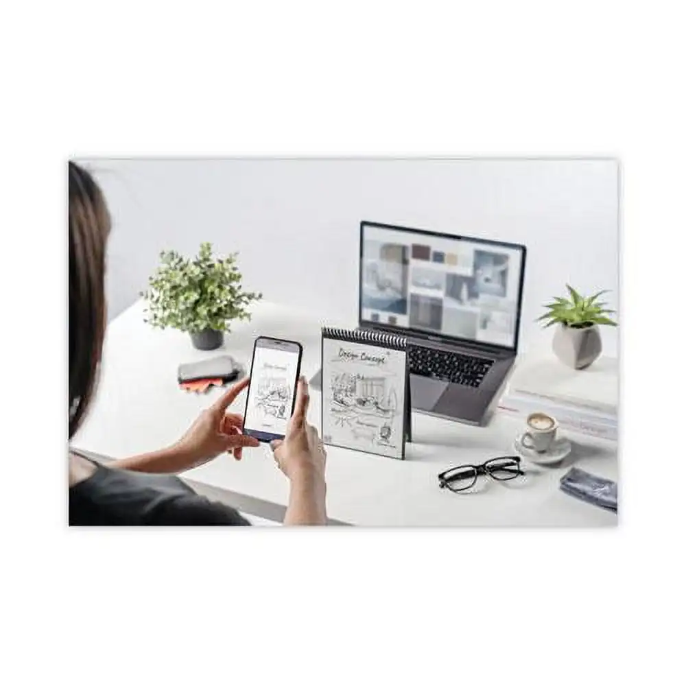 Rocketbook Line-Ruled Flip Notepad with Pilot FriXion Pen and Microfiber Cloth, 8.5" x11", 32 Pages