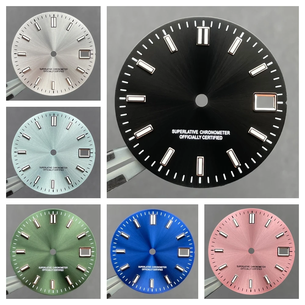 28.5mm NH35 Dial Sunray 62MAS Prospex Green Luminous No logo Suitable For NH35N H36 NH34 NH38 Modified Replacement NH Watch Dial