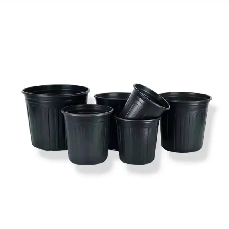 Wholesale 1 2 3 4 5 Gallon Black Plastic Pots for Home Nursery Gardening