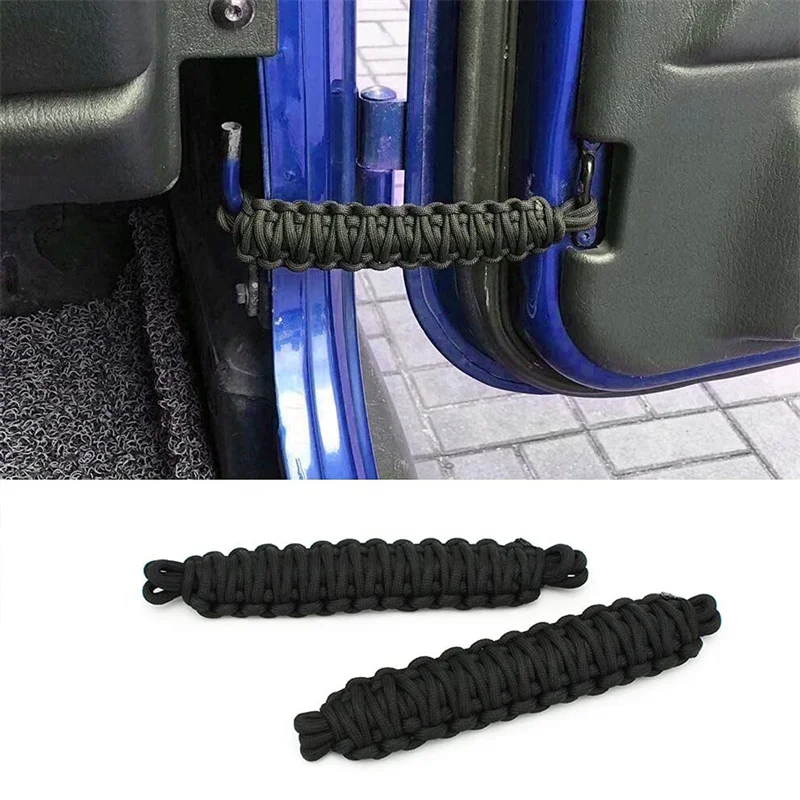 Car Door Limiting Strap Bandage Rope PVC for Jeep Wrangler YJ CJ TJ JK Red Interior Decorative Replacement Accessories