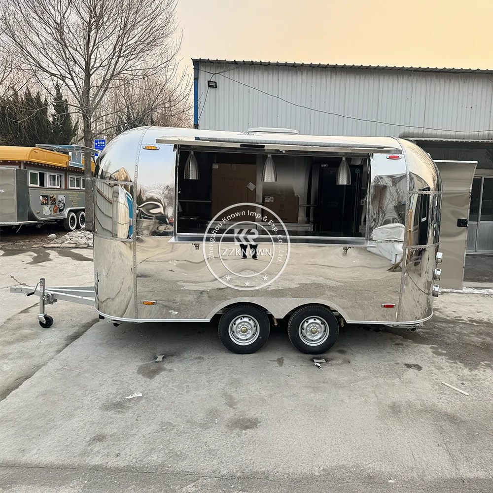 

Customizable Mobile Food Trailer Fully Equipped Commercial Catering Food Cart With Full Kitchen Gear