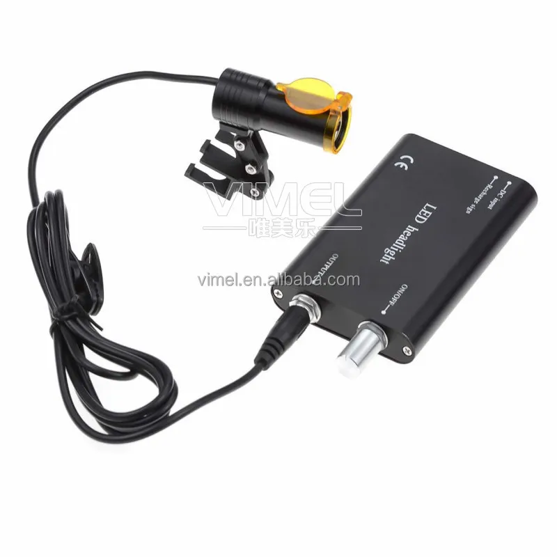 Portable Dental LED Light Lamp Spot Size Adjustable White/Yellow Color 3W Led Headlight