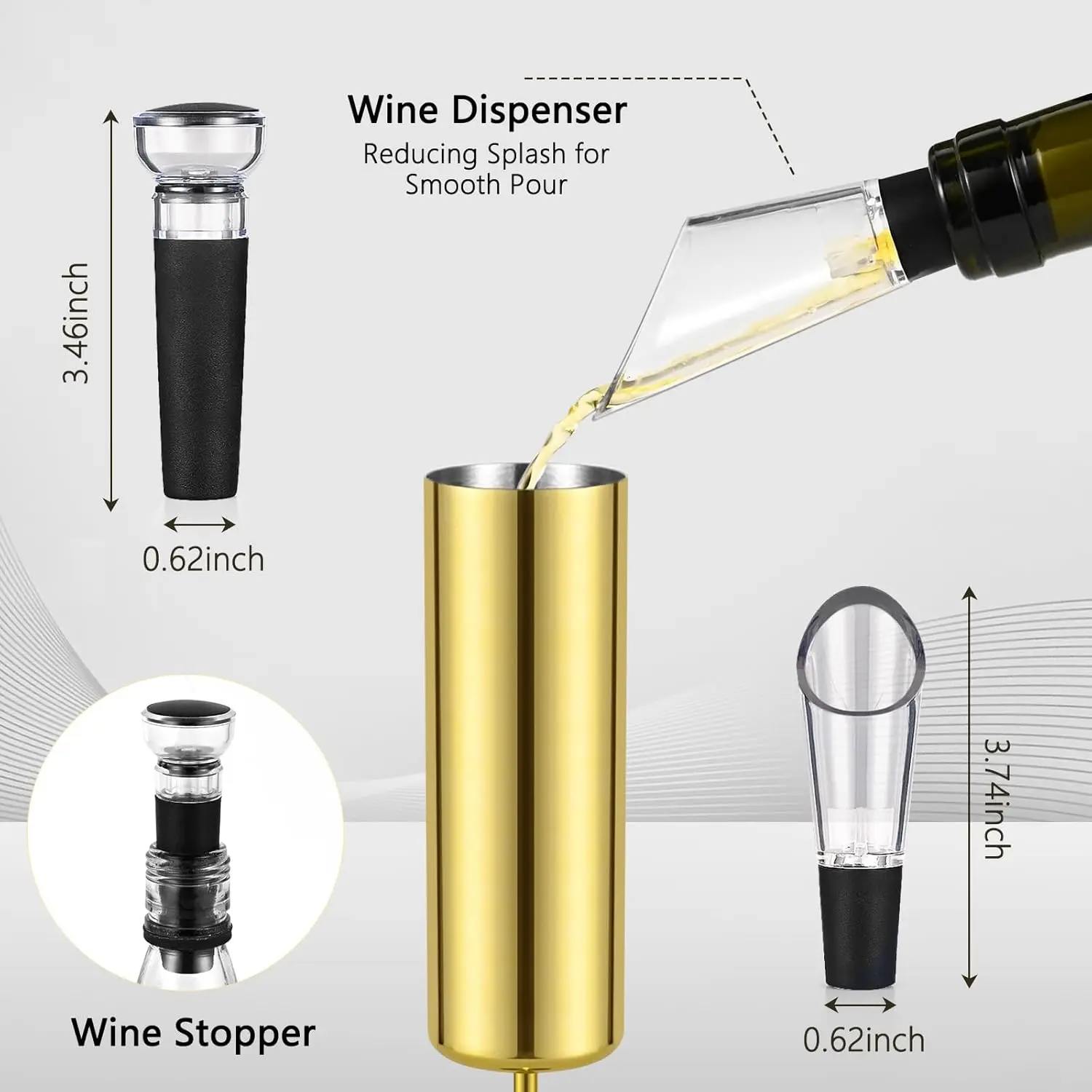 4 упаковки изолированных флейт для шампанского из нержавеющей стали, стаканы с золотым ножом 6 унций для вечеринки, свадьбы, дня рождения, Рождества