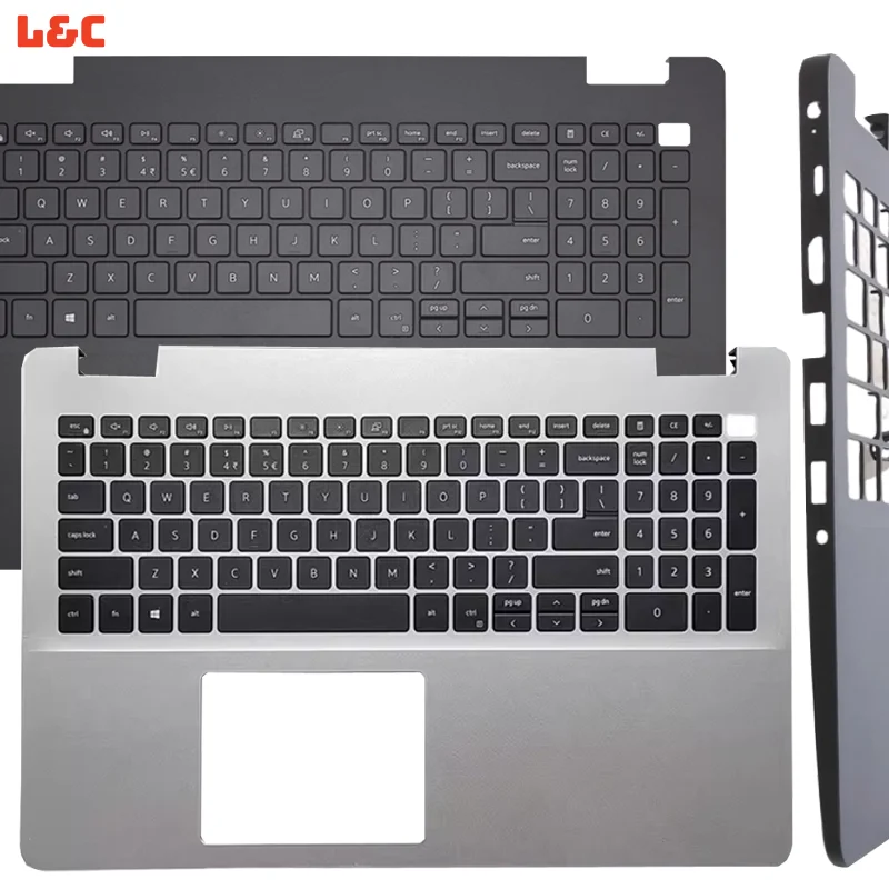 

For Inspiron 3500 3501 3502 3505 Laptop US Keyboard With Backlight Palm rest Upper Cover Black Silver Computer Replacement Parts