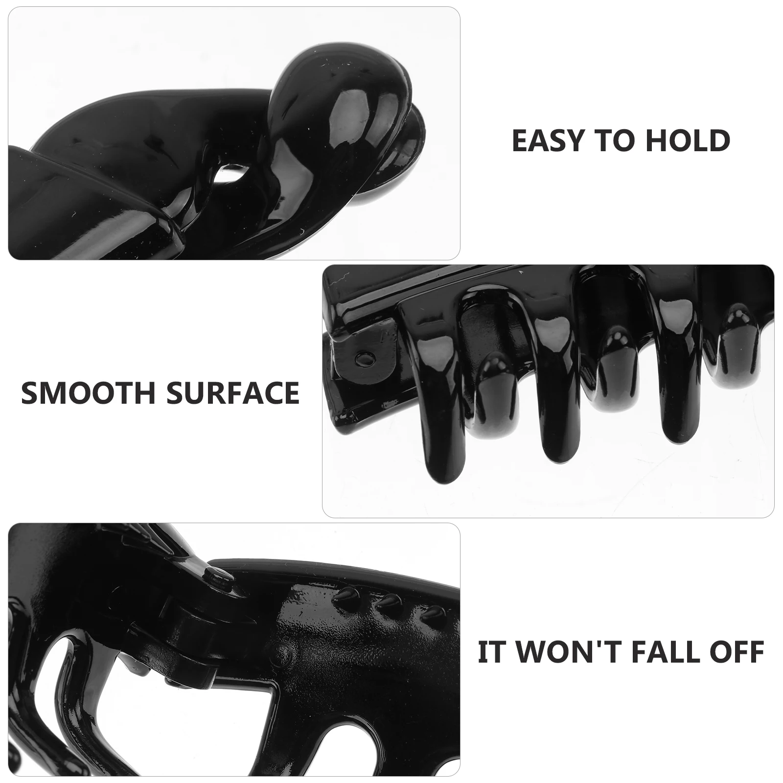 

4pcs Banana Hair Clip Elegant Curly Clips Ponytail Holder Fashion Toothed Claw PC Material Stay In Place All Day Great For