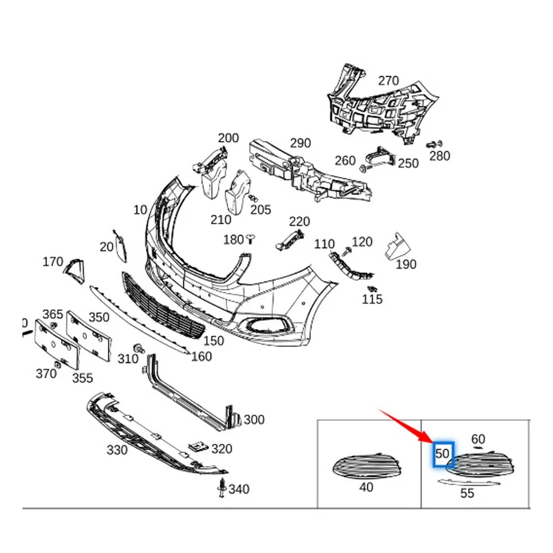 

Reliable-Car Fog Light Frame Base Without Holes 4488840000, 4488840100 For Mercedes-Benz VITO/VIANO W448 2016-