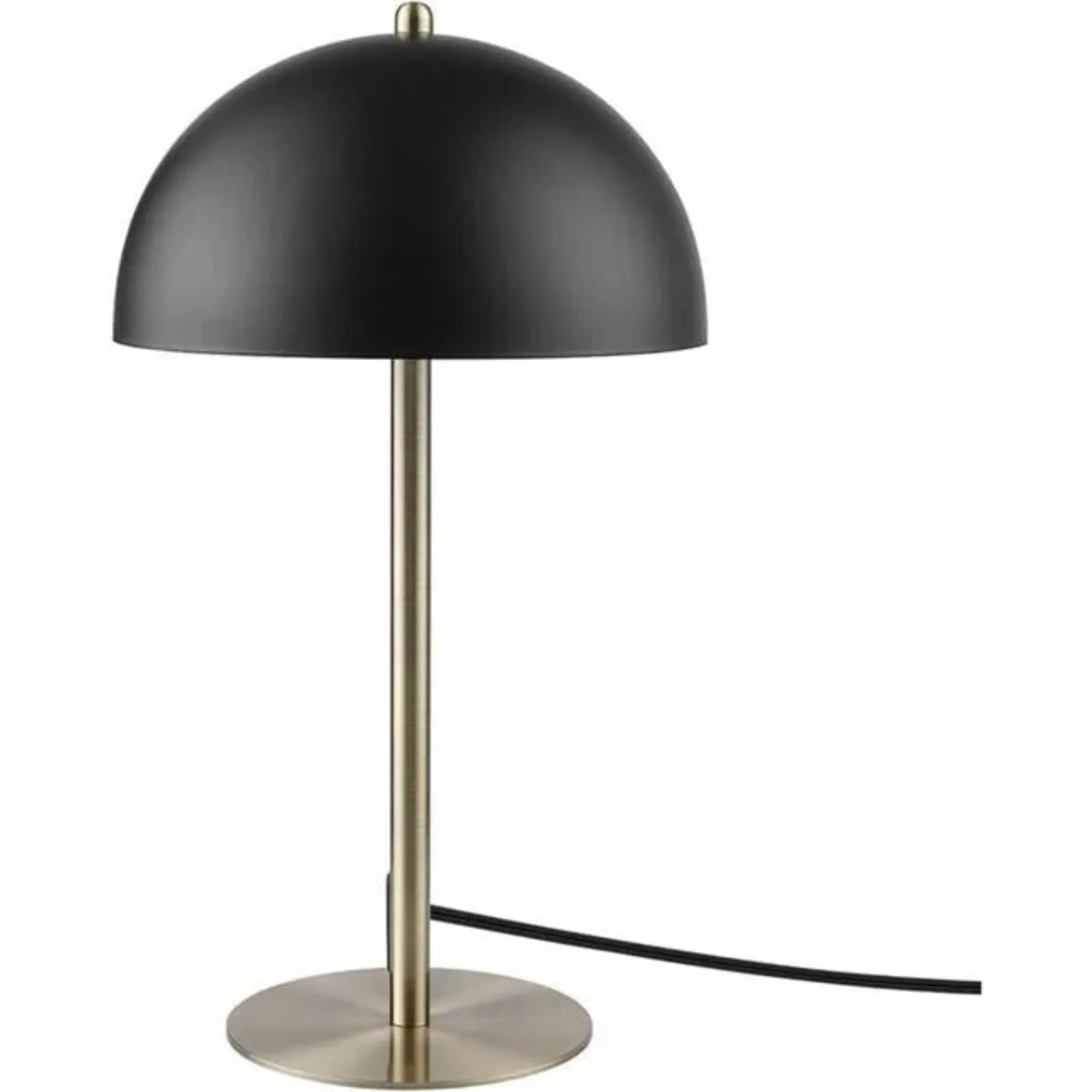 

15" Matte Black Desk Lamp with Matte Brass Accents