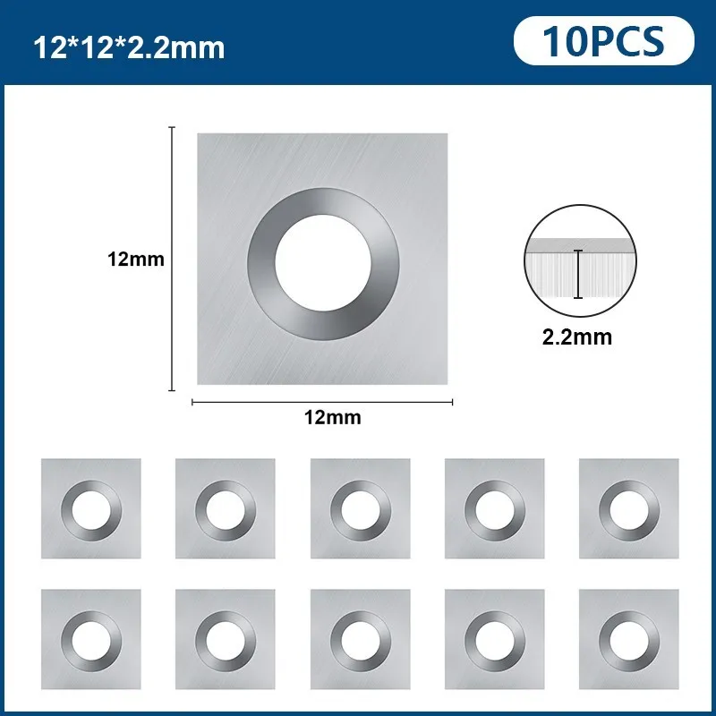 XCAN Milling Cutter for Wood 8/12mm 3 Flute Wood Planer Bit Face Mill Insert Carbide Slab Spoilboard CNC Surfacing Router Bit