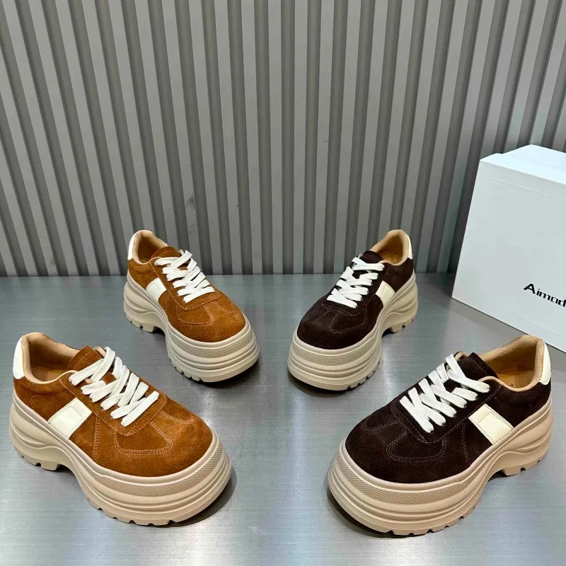 

Осень 2024, женские кроссовки на платформе, повседневная модная обувь универсального дизайна, удобные кроссовки, высококачественная уличная спортивная обувь