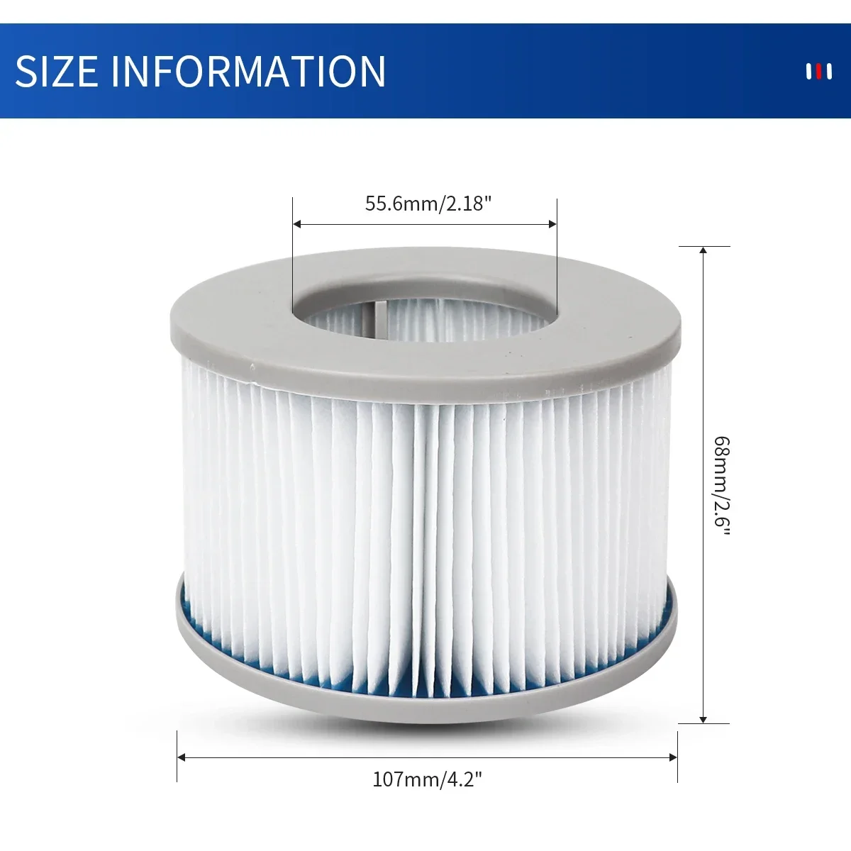 

Inflatable Hot Tub Spa Bath Water Filter Cartridge Pump Replacement Kit M-spa Swimming Friendly Swimming Pool