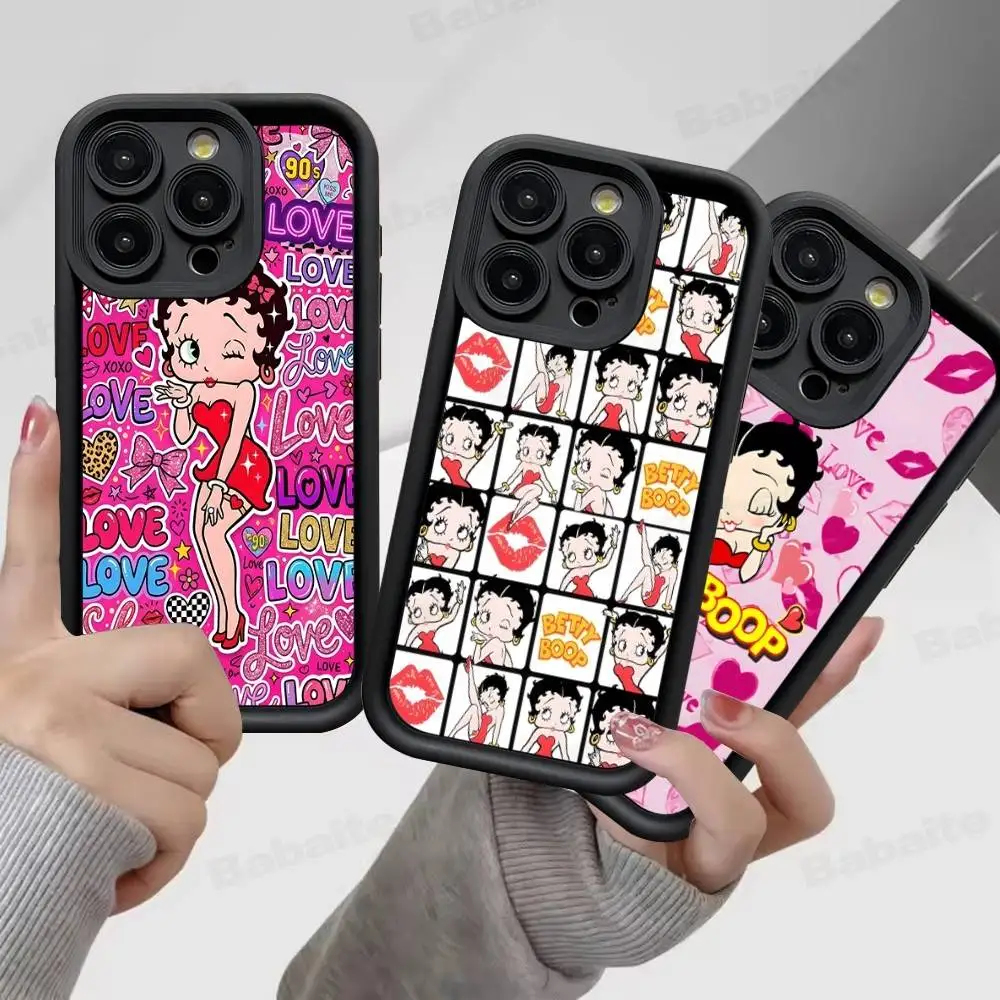 Cartoon B-Betty B-Boop Phone Case For IPhone 17 16 15 14 13 12 11 Air Plus Pro Max Soft Back Cover