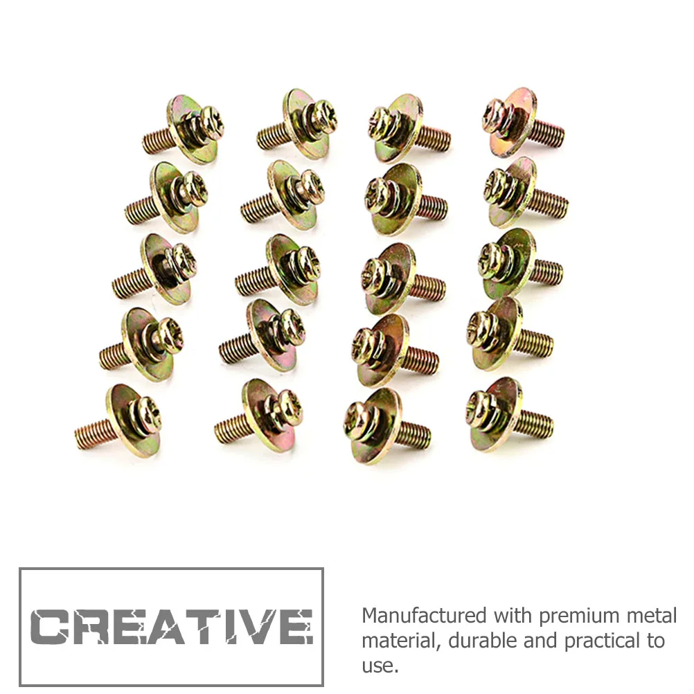 

20pcs Snare Drum Tension Screws Lug Mounting Metal Replacement Durable Simple Design Fit Standard Drum Lugs Parts Accessory