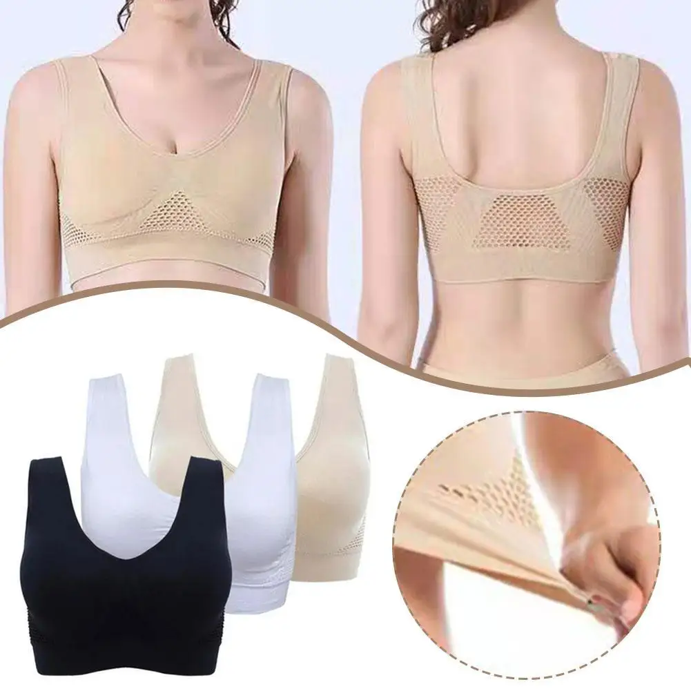 

3colors Seamless Breathable Underwear Soft Comfortable Sport Bra Women Push Up Fitness Yoga Running Vest Gym Wear