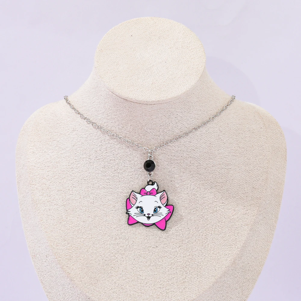 

Ожерелье Disney Marie Cat, милый кавайный кулон с котом, цепочка на шею для девочек, игрушки, аксессуары, подарки