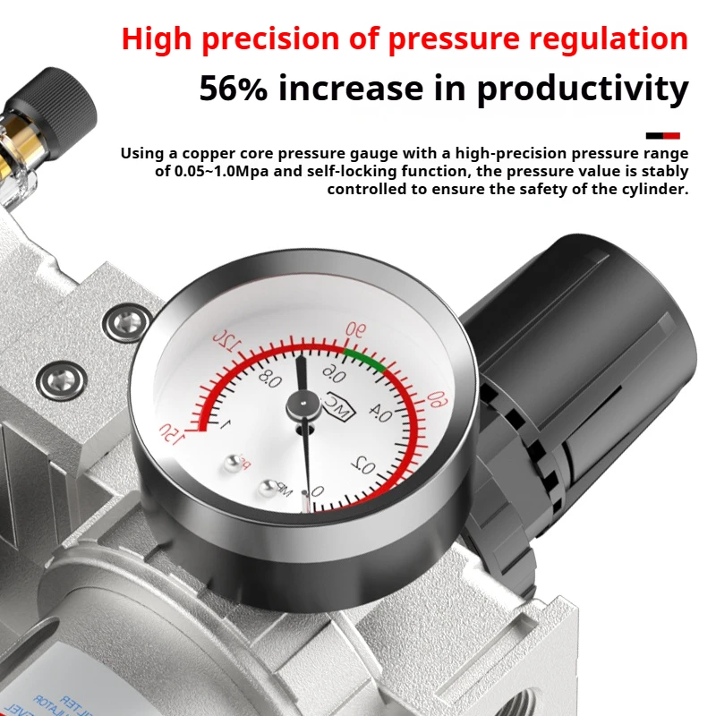 Regulator Filter Kompresor Udara SFC200 Bagian Pneumatik Katup Regulator Perangkap Pemisah Air Minyak