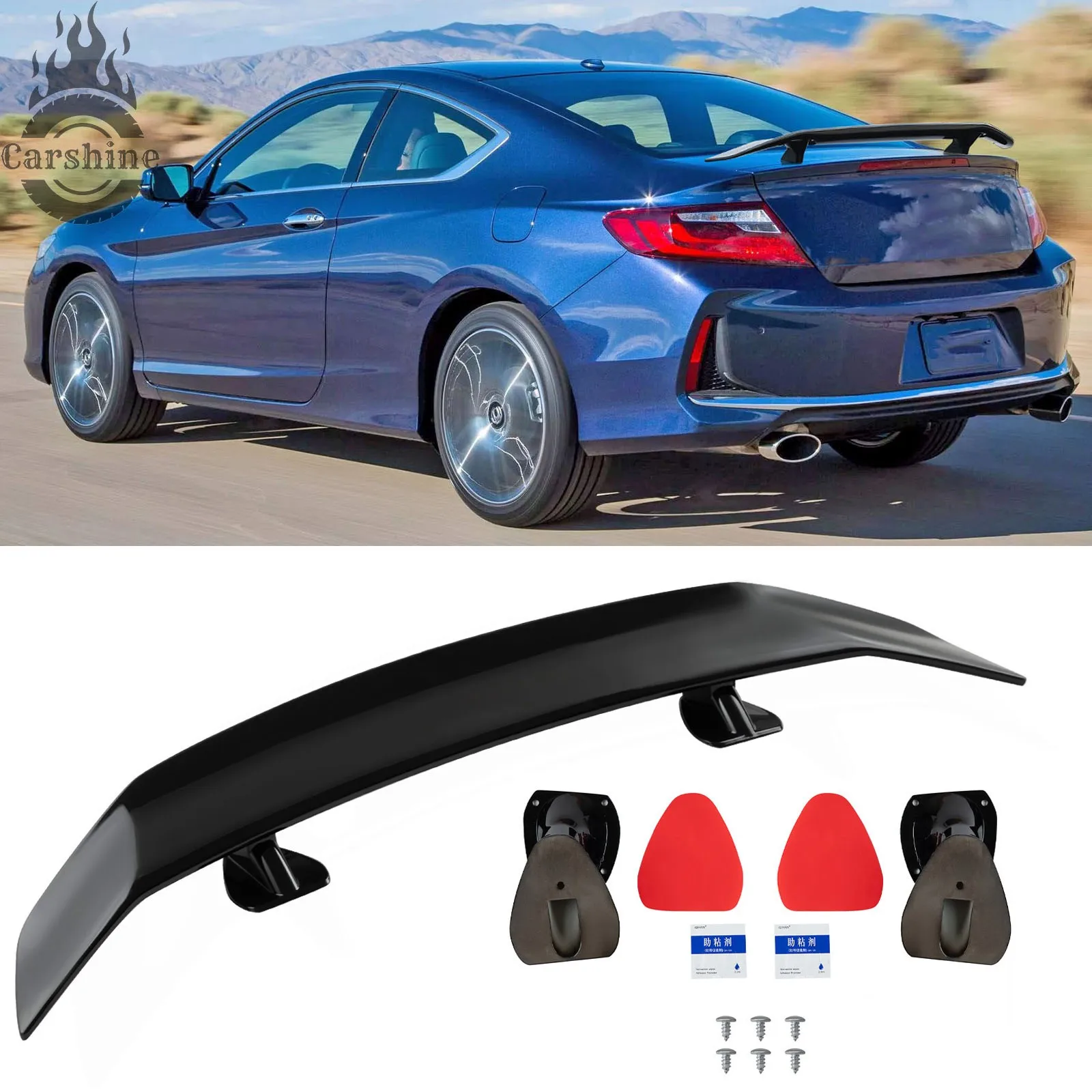 

Aggressive 53" Gloss Black Rear Trunk Wing for Honda Accord Coupe 2003-2017 – Lip Spoiler